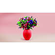 Váza zabraňující vylití vody DIABOLO červená 17,5 cm, Ø 15 cm