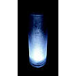 Skleněná svítící váza VÁLEC popraskané sklo Ø 12 cm, v. 35 cm