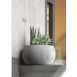 Plastový kulatý obal s vkladem Beton šedá 18 cm 