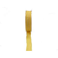 Stuha dekorační acetátová 2,5 cm/25 m, barva žlutá