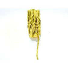 Dekorační šňůra 0,4 cm/25 m, barva žlutá