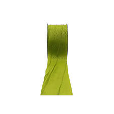 Stuha látková máčkaná 5 cm/20 m, barva zelená
