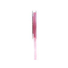 Stuha organzová s potiskem 0,7 cm/20 m, barva pink, dekor puntíky