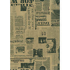 Dárkový balicí papír s motivem - přírodní kraft Noviny 0,70x50 m, 60g