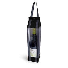 Dárková taška s okénkem na 1 víno, ECRIN černá 