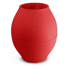 Váza zabraňující vylití vody DIABOLO červená 17,5 cm, Ø 15 cm