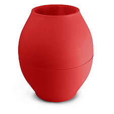 Váza zabraňující vylití vody DIABOLO červená 17,5 cm, Ø 15 cm