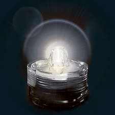 LED světýlko, voděodolné, Ø 3 cm, v. 2,5 cm, bílá 