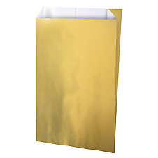 Vánoční papírový sáček, mini 7x12 cm, zlatá