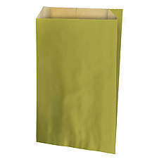 Papírový sáček hnědý kraft, L, 18x35 cm, olivová 