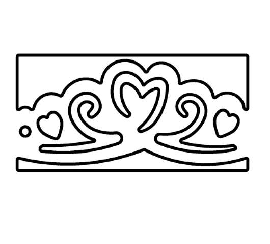 Lemovačka Coeur krajka maxi 6 cm srdce