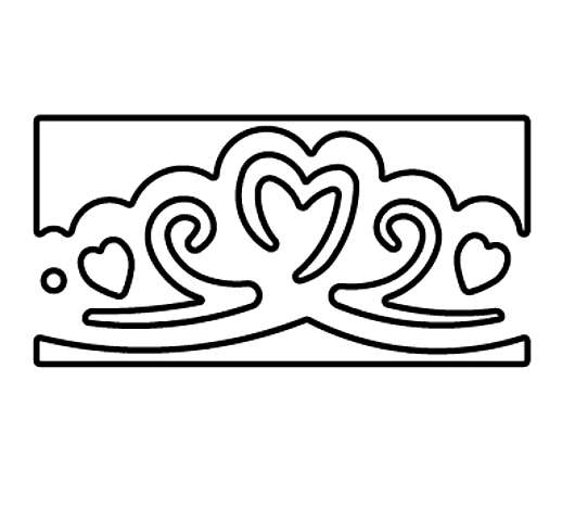 Lemovačka Coeur krajka maxi 6 cm srdce