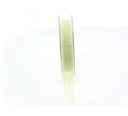 Stuha krajková 1,6 cm/20 m, Lue žlutá