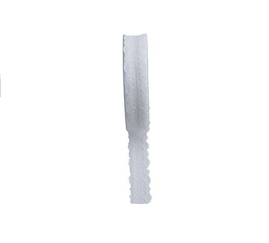Stuha krajková 2,5cm/20 m, Gina bílá