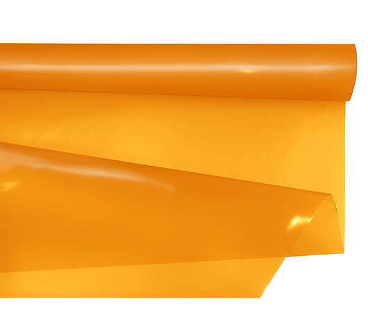 Dárková fólie průhledná 0,70x50 m, oranžová