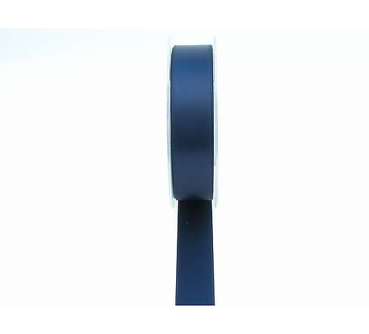 Stuha saténová 2,5 cm/25 m, barva tmavě modrá