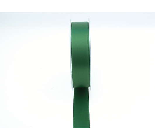 Stuha saténová 2,5 cm/25 m, barva tmavě zelená