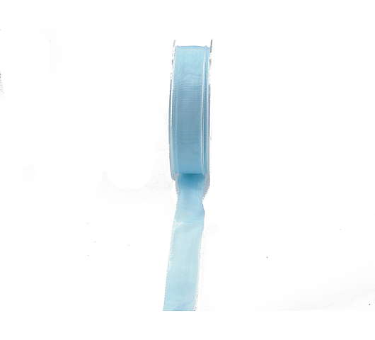 Stuha dekorační acetátová 2,5 cm/25 m, barva světle modrá