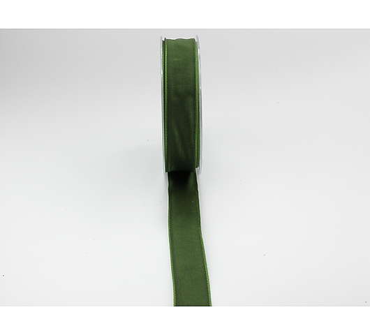 Stuha dekorační acetátová 2,5 cm/25 m, barva lahvově zelená