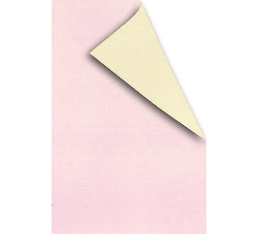 Dárkový balicí papír dvoubarevný pastelový 0,80x40m, 60g smetanová/pink