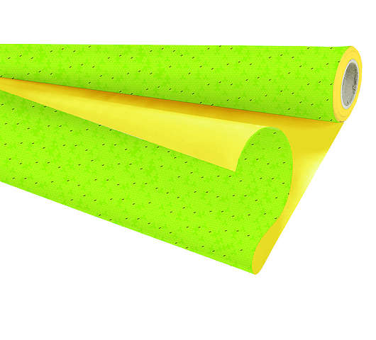 Dárková fólie matná s potiskem, 0,79x25 m Modulo zelená/žlutá 