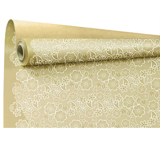 KRAFT MOTIFS NATURAL papír 60 g/m2, 0,79x40 m Broderie bílá