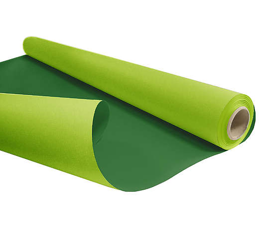 Dárkový balicí papír dvoubarevný 0,79x40m, 60g jablková/tm.zelená