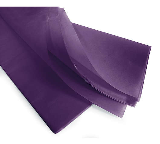 Dárkový balicí papír hedvábný v tubě archy 50x75 cm, 48 ks fialová