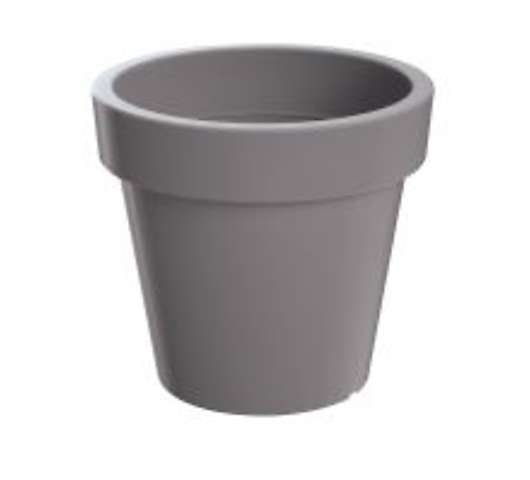 Plastový obal s obrubou hnědošedá 19,6 cm