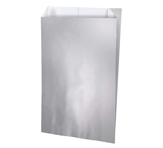 Vánoční papírový sáček, mini 7x12 cm, stříbrná