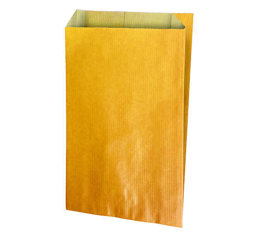 Papírový sáček hnědý kraft, M, 16x27 cm, zlatá 