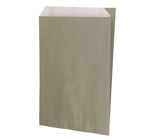 Papírový sáček bílý kraft, L, 18x35 cm, šedohnědá
