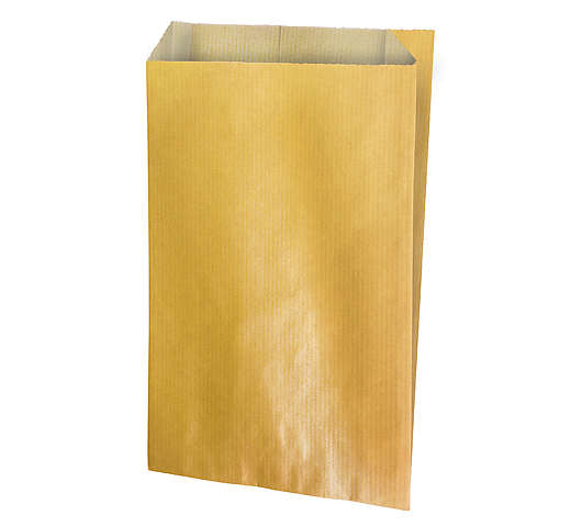 Papírový sáček hnědý kraft, L, 18x35 cm, zlatá
