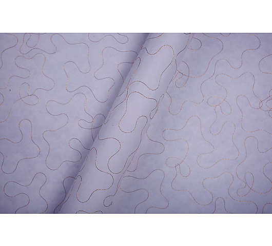 Luxusní dárkový papír ručně vyšívaný, arch 56x76 cm, Vlny sv.modrá