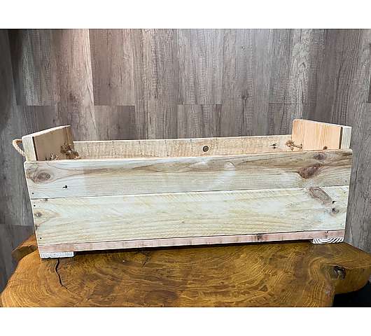 Dřevěný truhlík s UCHY 59x23x23 cm